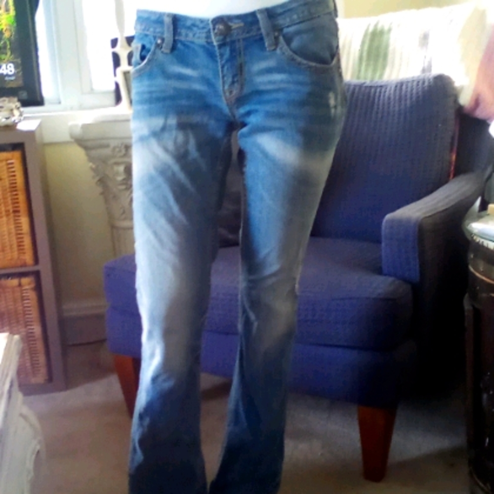 RE ROCK for Express distressed jeans